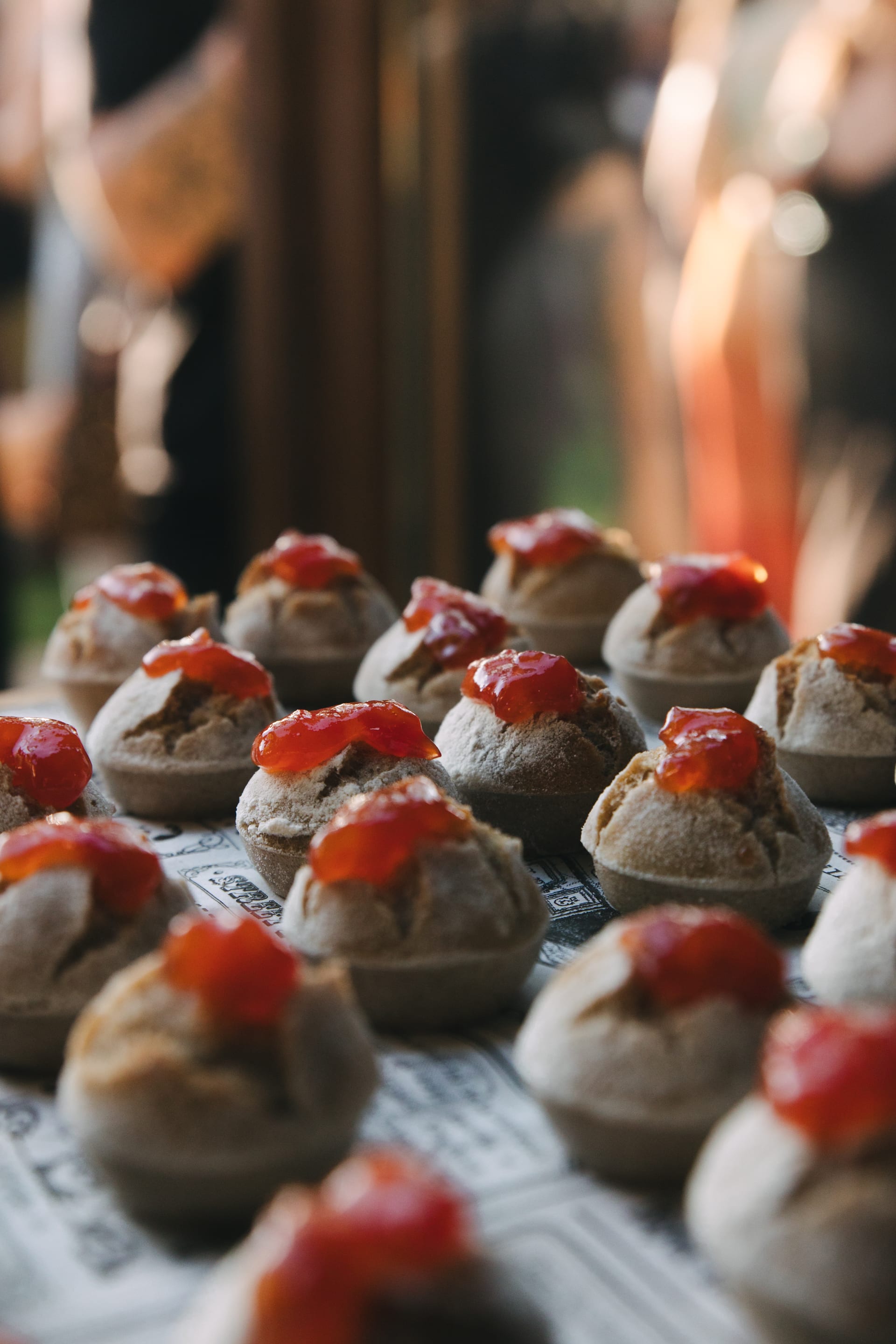 L'aperitiu servit al jardí